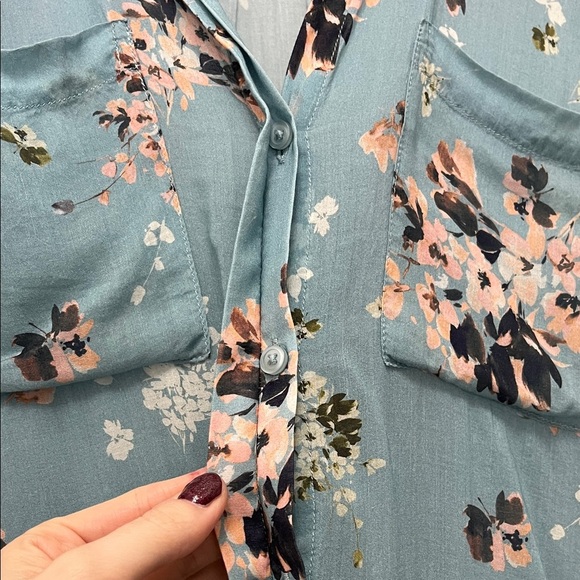 Cloth & Stone V Neck Hidden Button Up Lightweight Long Sleeve Bundle - Sz Small - Picture 14 of 15